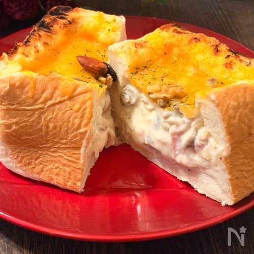 クリスマスにも✨️生クリーム不使用！濃厚食パングラタン