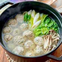 シャキシャキ&ふわふわ♩れんこん入りつくね鍋