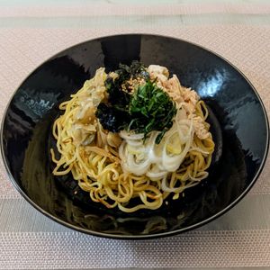 𝔂𝓾𝓶𝓲🍓の作ってみた!投稿(たっぷり海苔とザーサイの簡単焼きそば)