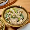 とびうおの作ってみた!投稿(ヘルシー和食の惣菜♪ほうれん草と蒟蒻のくるみ胡麻味噌和え😋)