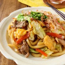 家にある材料で♪簡単焼きうどん