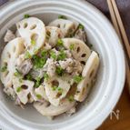 『れんこんと豚肉の和風香味炒め』＃京風割烹白だし＃作り置き