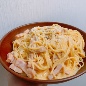 にやちゅーの作ってみた!投稿(【フライパン1つで作る】卵だけカルボナーラ)