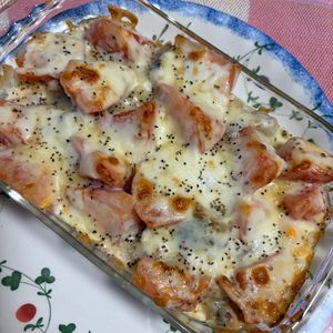 ゆっこの作ってみた!投稿(簡単！サバ缶とゆで卵とトマトのハニーマスタードマヨグラタン)