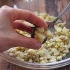 電子レンジで作る　材料３つ。栗ペーストの工程1