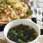 ほうれん草と韓国海苔のクイックスープ