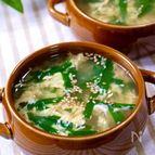 簡単おいしい♡『ニラ玉スープ』ほのかに香るにんにく風味♩