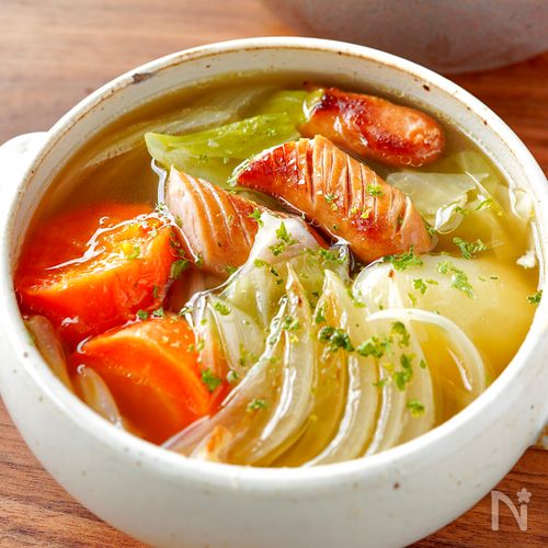 【ポトフ風スープ】時短でおいしい！野菜の甘みがぎゅっ♡