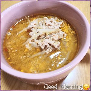 ナムディの作ってみた!投稿(コスパ最強！【麻婆もやしスープ】パパッと完成♪)