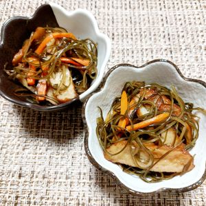 よっこの作ってみた!投稿(さつま揚げと切り昆布の煮物【作り置き】)