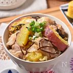 豚ばらとさつま芋の炊き込みごはん│秋に食べたいほっこりごはん