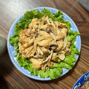 ぽんえりの作ってみた!投稿(ワンパン10分！【鶏むね肉と玉ねぎのハニーマスタード炒め】)