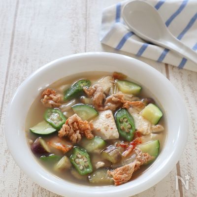 ダイエットに!夏野菜のスンドゥブ風