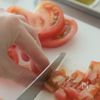 明太トマトだれ 青じそそうめんの工程1