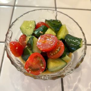 mi-koの作ってみた!投稿(【5分完成♪ミニトマトときゅうりの中華風サラダ】)