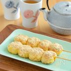コーンのきな粉もち。とうもろこしと白玉粉で。野菜のおやつ！