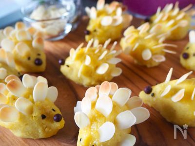 レンジとトースターで 簡単で可愛いハリネズミスイートポテト By 道添明子 あーぴん レシピサイト Nadia ナディア プロの料理家のおいしいレシピ