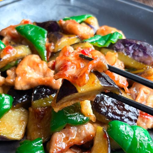 【やみつき夏おかず】照りとろナスと豚肉の甘辛スイチリ炒め