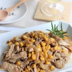 豚肉とコーンのバター醤油炒め