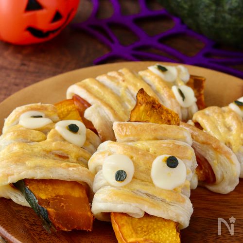 ハロウィンに🎃【かぼちゃミイラパイ】