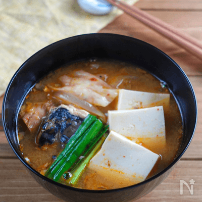 チゲ風鯖缶スープ