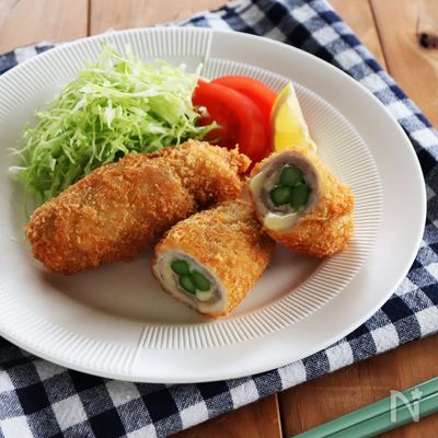 豚肉のアスパラチーズロールフライ