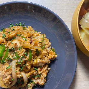 812168の作ってみた!投稿(我が家の定番♪がっつり飯♪絶品過ぎるチキンケチャップライス♪)