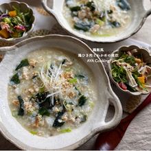鶏ひき肉とワカメの鶏飯風雑炊♪