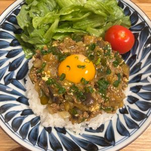 ろろの作ってみた!投稿(簡単コク深！なすとひき肉のキーマカレー)