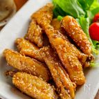 【我が家のスタメン】手羽中の胡麻だく黄金甘辛#調味料オール1