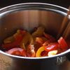 蒸し煮パプリカの鯖和えの工程2