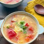 【ふわふわ卵とトマトの中華スープ】食材2つで本格的な味わい！