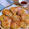 切り干し大根と鯖缶と豆腐の海苔チーズチヂミ