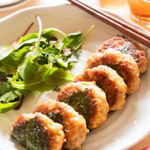 たけのこと大葉の味噌つくね