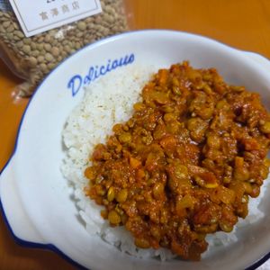 ゆずの作ってみた!投稿(レンズ豆のキーマカレー)