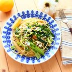 しらすと小松菜のレモン醤油ペペロンチーノ