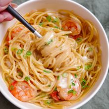 コクうま！とろ〜りチーズの和風パスタ【#レンジで簡単 】