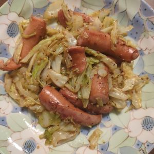 たりおの作ってみた!投稿(【キャベツとウインナーの粒マスタード蒸し焼き】)