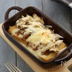 厚揚げと舞茸の納豆チーズ焼き