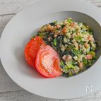 ほうれん草たっぷり！がっつり食べよう！ベーコンポパイライス