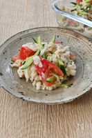 ぽりぽり食感♡【切り干し大根と夏野菜の麹レモンサラダ】