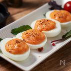 　卵の味を存分に味わう★『生たらこデビルエッグ』
