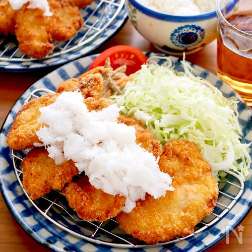 【おろしチキンカツ】鶏むね肉でヘルシー♡さっぱり！