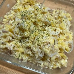 よこりんの作ってみた!投稿(いぶりがっこのクリーミーポテトサラダ【おつまみにも】)