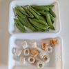 【スナップエンドウちくわのコチュマヨ和え】今日のおつまみの下準備