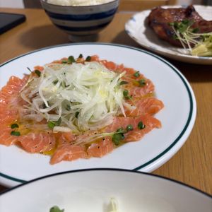 1315779の作ってみた!投稿(【基本のサーモンカルパッチョ】簡単！激うま！新玉ねぎで！)