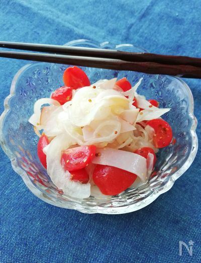 新玉ねぎとハム ミニトマトの粒マスタードマリネ By Yukiko レシピサイト Nadia ナディア プロの料理家のおいしいレシピ