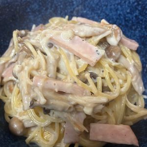 ミントミントの作ってみた!投稿(【きのこのクリームパスタ】白だしで絶品／ワンパンで簡単！)