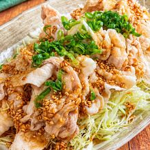 【豚しゃぶとキャベツの香味だれ】さっぱり食べたい日に♬