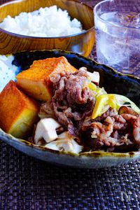 パパっと作る『牛肉と厚揚げのすき焼き炒め』